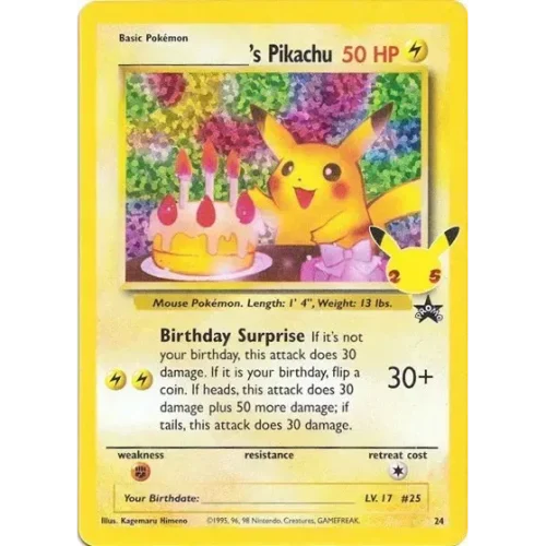 Pikachu Celebrations Near Mint