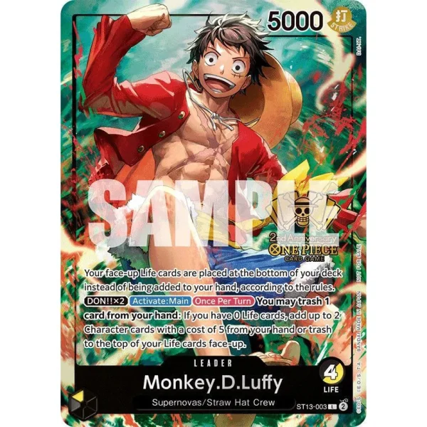 Monkey.D.Luffy 2nd Anniversary  Near Mint