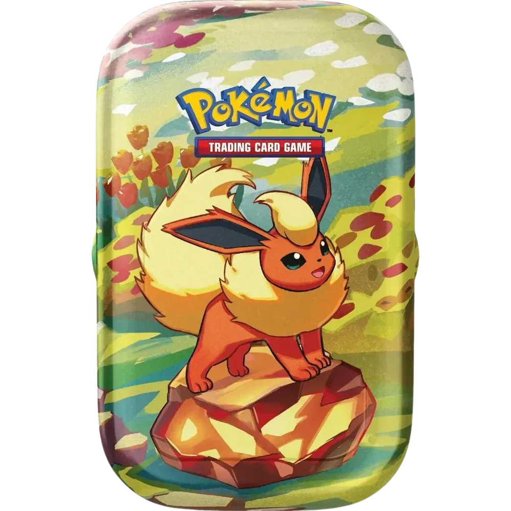 Prismatic Evolutions Flareon Tin (Inglés)