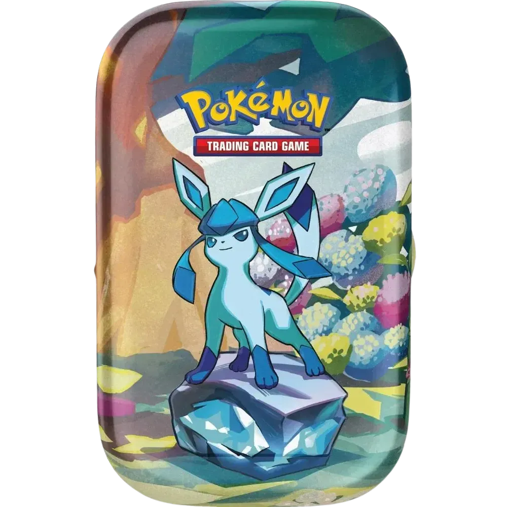 Prismatic Evolutions Glaceon Tin (Inglés)